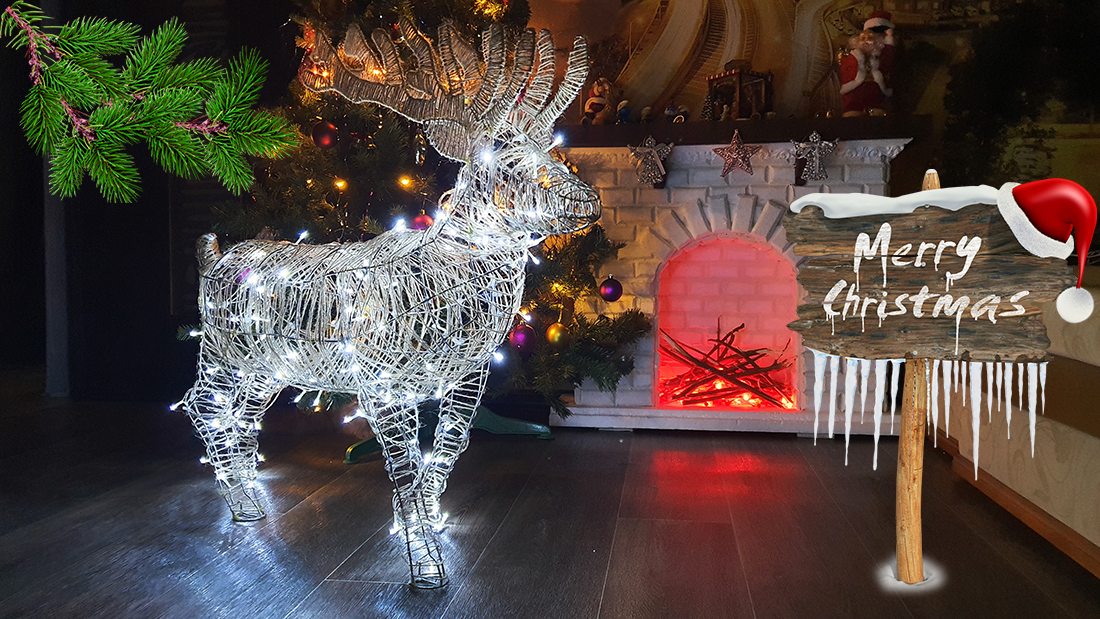 Новогодний светящийся олень своими руками (DIY Christmas glowing deer) смотреть онлайн