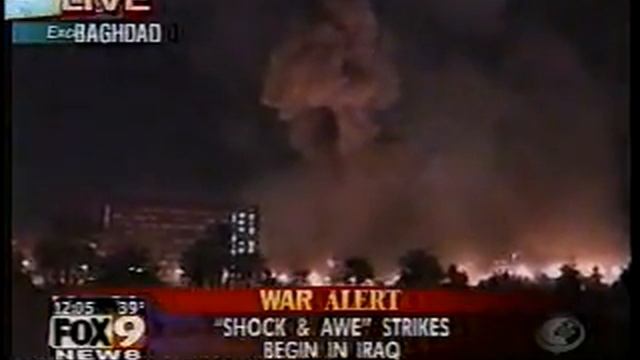 KMSP-TV Minneapolis - March 2003 - Bombing Of Baghdad