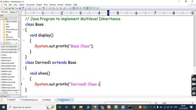Multilevel Inheritance in Java || Multi Level Inheritance in Java || Java Tutorial for beginners || смотреть онлайн