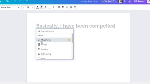 How To Use Magic Write (AI Text Generator) In Canva Docs смотреть онлайн