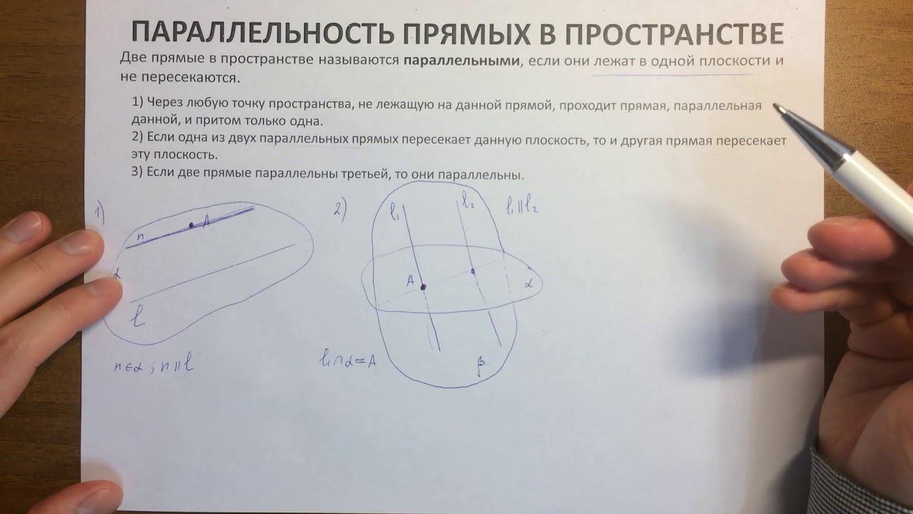 03 Параллельность прямых в пространстве смотреть онлайн