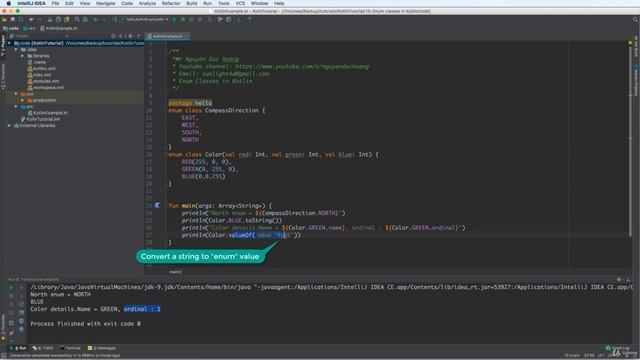 16 Enum classes in Kotlin смотреть онлайн