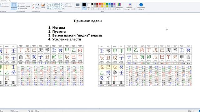 Признаки вдовы в Ба Цзы смотреть онлайн