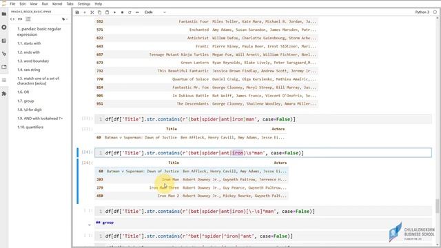 สอน pandas: เทคนิคการใช้ regular expression ในการกรองข้อมูลแบบต่าง ๆ смотреть онлайн