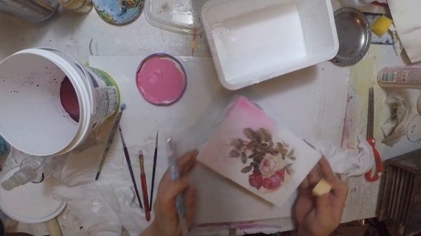 Decoupage Tutorial For Beginners - How To Decoupage On Wood - Decoupage Vintage Box - Decoupage Art