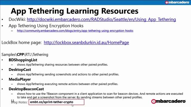 C++Builder Skill Sprint - Encrypting AppTethering смотреть онлайн