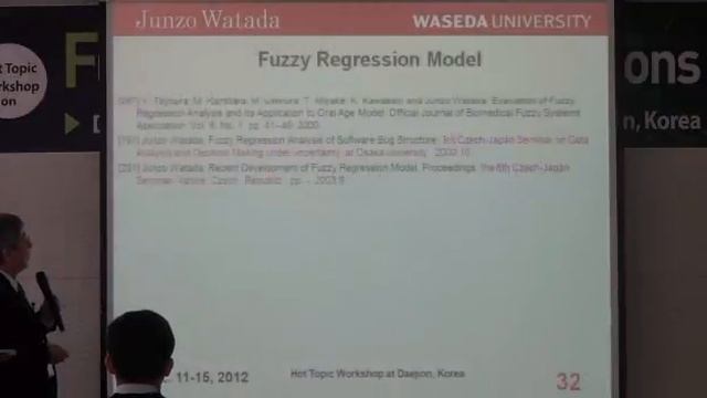 Junzo Watada (Waseda Uni.)/ Fuzzy Random Variable Approach to Regression Analysis / 2012-12-12 смотреть онлайн