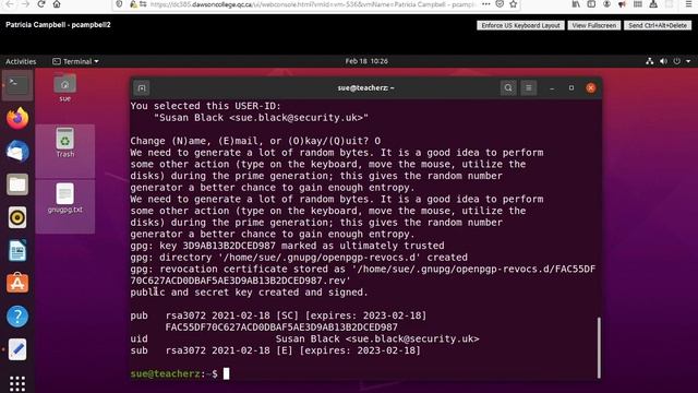 04 01 set up gpg for a user, generate keys смотреть онлайн