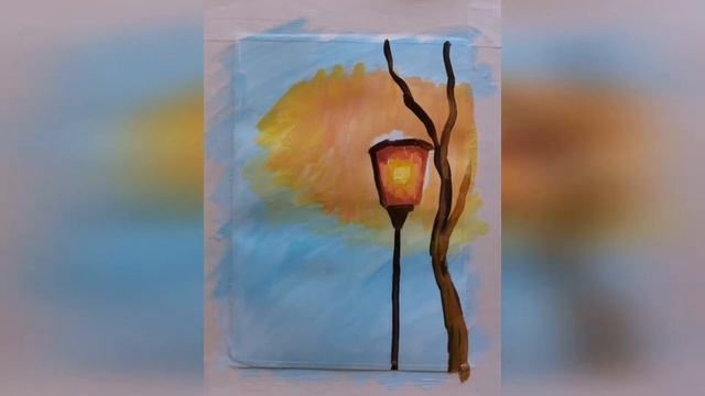 КАК НАРИСОВАТЬ УЛИЧНЫЙ ФОНАРЬ ГУАШЬЮ смотреть онлайн