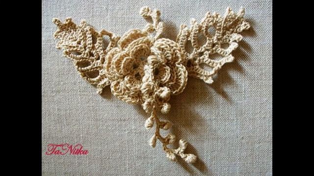 Ирландское кружево " Бархатный сезон", цветочные мотивы крючком/ Irish lace, crochet flowers motif смотреть онлайн