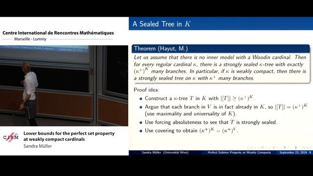 Sandra Müller: Lower bounds for the perfect set property at weakly compact cardinals смотреть онлайн