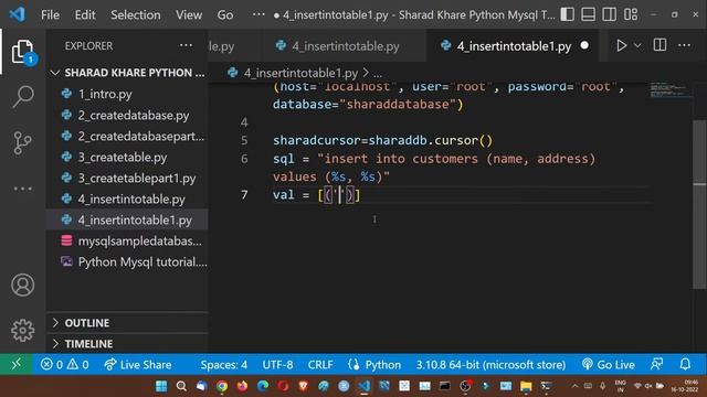 How to Insert Data into Table in MySQL Python || Python MySQL Tutorial in Hindi #4 смотреть онлайн