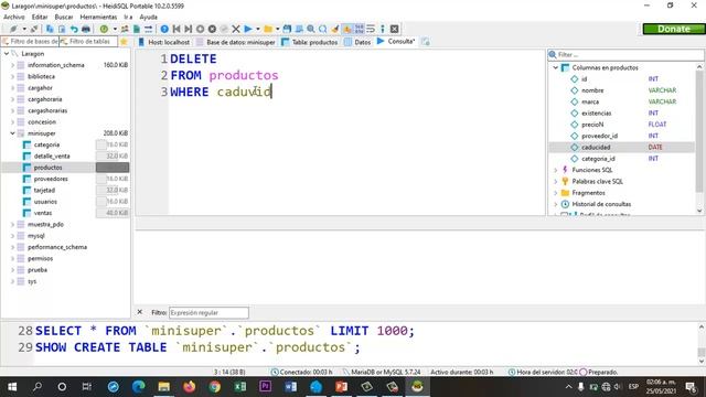 Curso de SQL PARA MYSQL y MARIADB | DML | DELETE | COMO ELIMINAR DATOS DE TABLAS CON DELETE смотреть онлайн