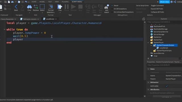How to disable jump spamming in Roblox Studio смотреть онлайн