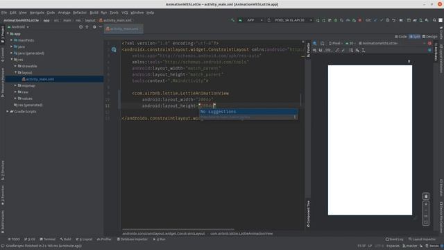 Animation with Lottie in Android Studio смотреть онлайн
