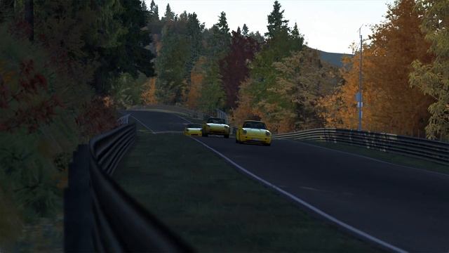 Online gameplay Yellow Porsche Crew / 993 Turbo, RUF Yellowbird, 964 Leichtbau / Assetto Corsa (AC) смотреть онлайн