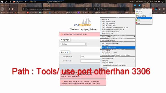 MySQL caching_sha2_password|Cannot log in to the MySQL server|PhpMyAdmin login issue on wamp solved смотреть онлайн