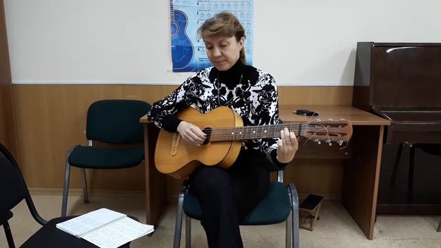 Песня "Поручик Голицын". Играет моя ученица. смотреть онлайн