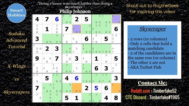 Sudoku X-Wings And Skyscrapers - Sudoku Advanced Tutorial 5 смотреть онлайн