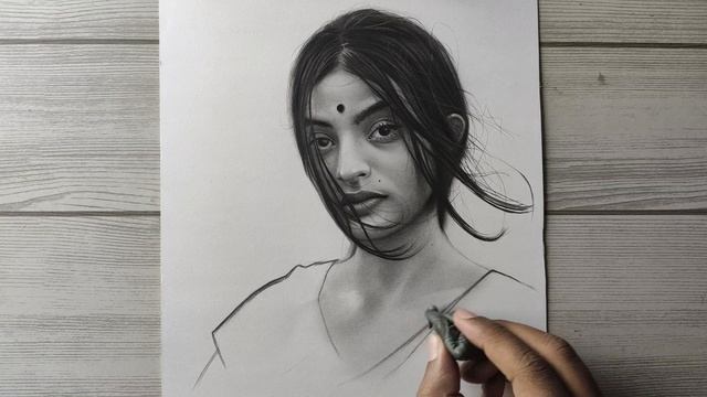 How To Draw a Portrait (Process) | Using ivory Sheet смотреть онлайн