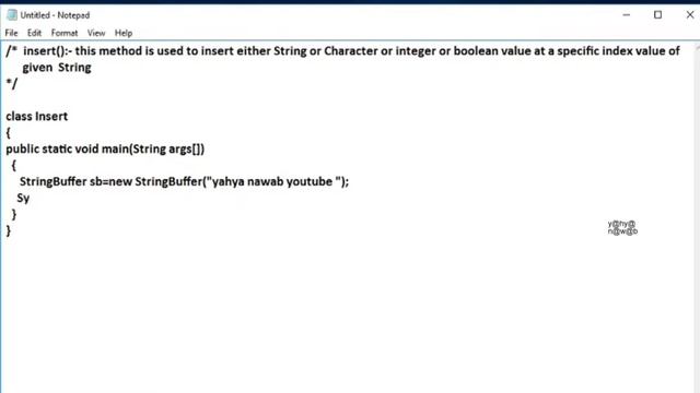 String insert() method смотреть онлайн