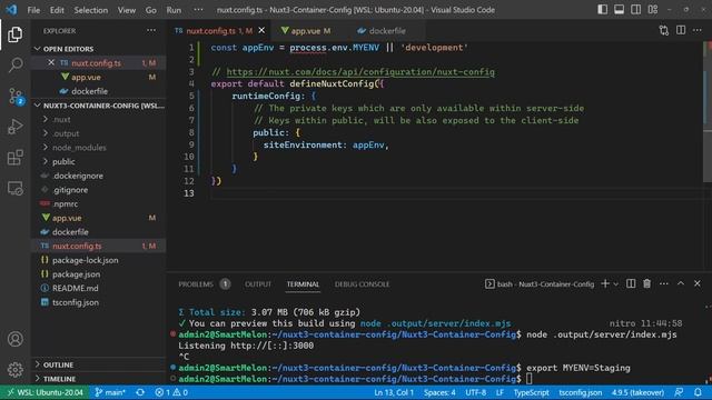 Nuxt3 Container: Simple Runtime Configuration смотреть онлайн