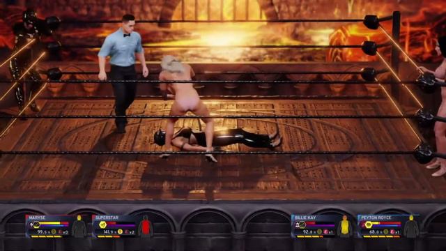 WWE 2K20 Cats and Mates Tag Match - Star and Maryse vs Peyton and Billie смотреть онлайн
