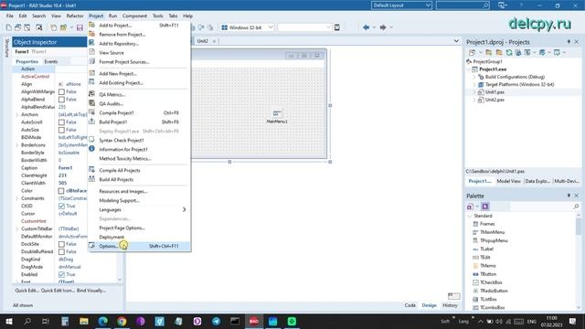 MDI (Multi Document Interface) Delphi. Embarcadero.