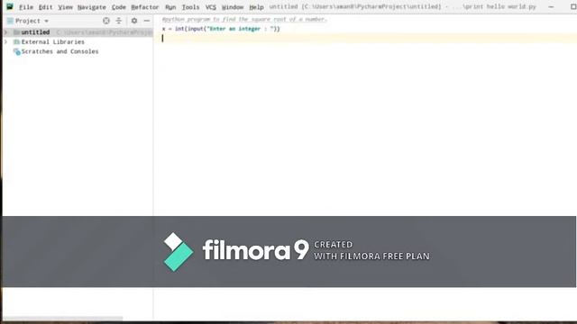 PYTHON PROGRAM TO FIND SQUARE ROOT OF A NUMBER. смотреть онлайн