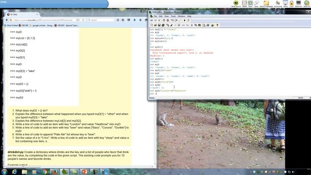 GIS540: Dictionaries (Ch 18) смотреть онлайн