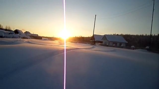 Мотобуксировщик "ПОМОР" по глубокому снегу. смотреть онлайн