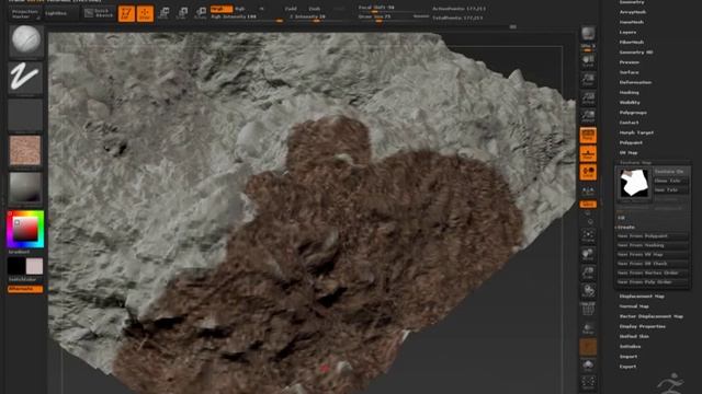 Speed terrain with displacement Zbrush смотреть онлайн