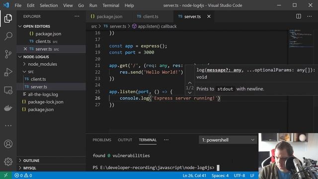 Log4js tcp-server and tcp-worker for logging - Log4js in NodeJS смотреть онлайн