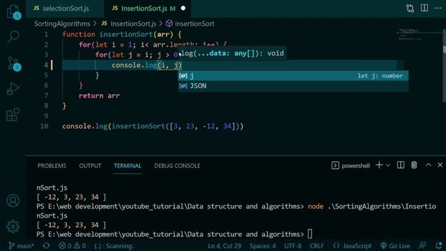 Data Structure and Algorithms Javascript Bangla #22 Insertion Sort Implementation смотреть онлайн