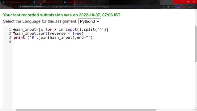 NPTEL The Joy of Computing using Python Week 11 All Programming Assignment Solution 2022 |IIT Ropa смотреть онлайн
