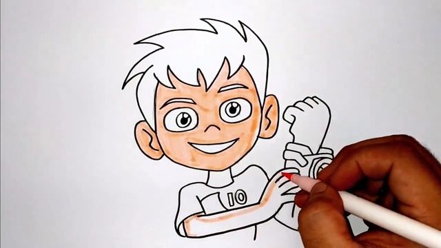 HOW TO DRAW BEN 10 | Cartoon Network Coloring Pages TV смотреть онлайн