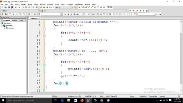 22 : C Program to check Matrix is a Symmetric Matrix || MCS-011|| O level (Hindi) смотреть онлайн