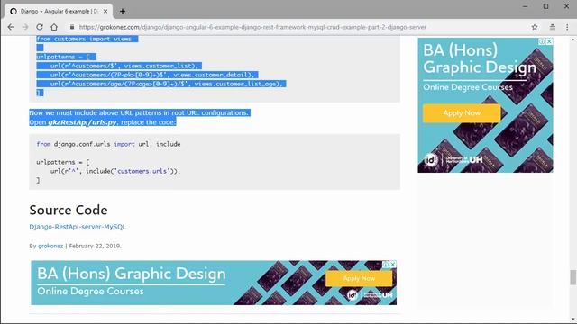 Django + Angular 6 example | Django Rest Framework + MySQL CRUD example смотреть онлайн