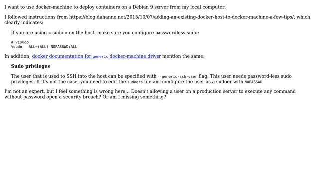 DevOps & SysAdmins: docker-machine with "generic" driver: security concerns смотреть онлайн