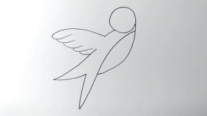 Рисуем ПТИЦУ очень просто !