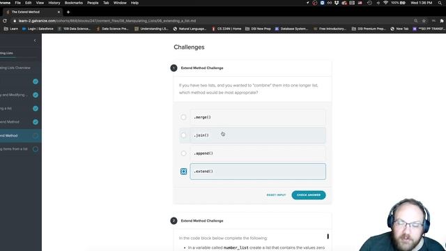 Python List Manipulation - The extend() method - Challenge #1 смотреть онлайн