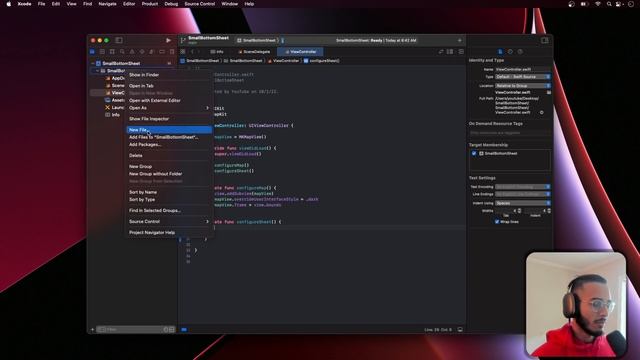 Implementing Small/Custom Bottom Sheet Using UIKit | Swift смотреть онлайн