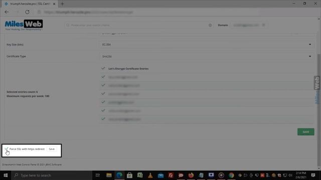 How to Install an SSL Certificate on a Domain in DirectAdmin using Let’s Encrypt? | MilesWeb смотреть онлайн