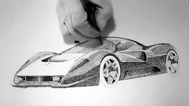 Drawing the Ferrari P4/5 Lesson 5
