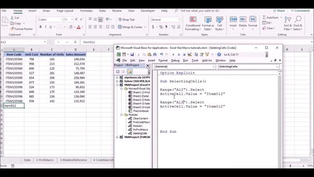 Excel VBA Macro Sinhala | 5-Selecting Cells 01 [Range,Cells] смотреть онлайн