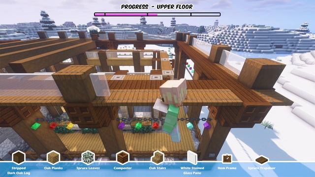【Minecraft】How to build a Winter Mansion | LARGE survival house #15 смотреть онлайн
