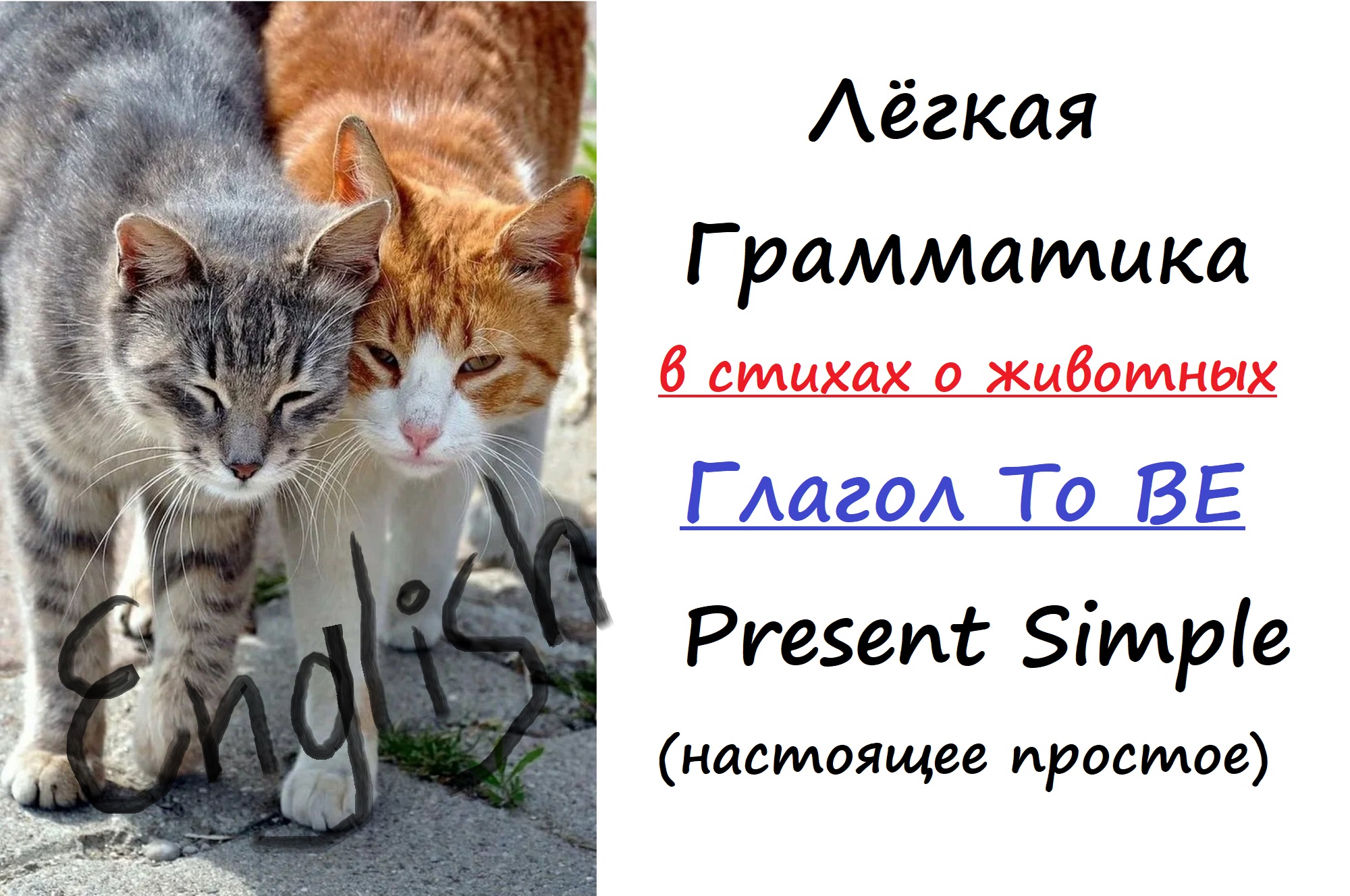 Глагол "To BE" в Present Simple. Грамматика в стихах про животных.Авторские материалы смотреть онлайн