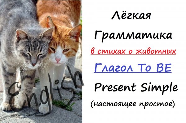 Глагол "To BE" в Present Simple. Грамматика в стихах про животных.Авторские материалы