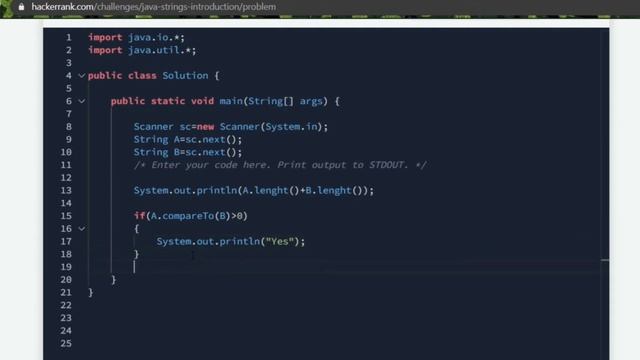 #8 Java String Introduction /Hackerrank Problem /By point of education/ смотреть онлайн