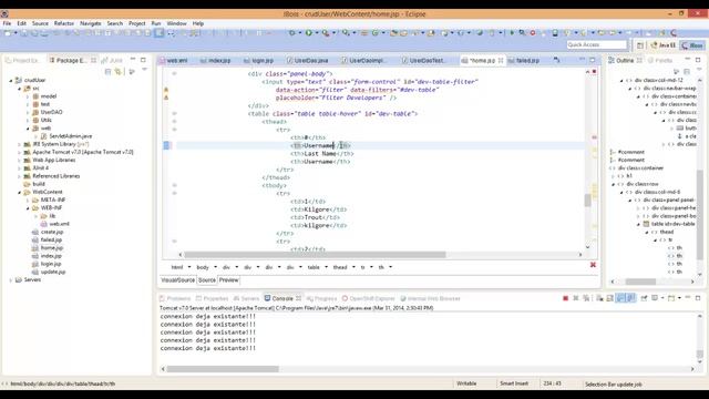 CRUD JSP-Servlet3.0+MVC+mysql+Bootstrap twitter (Partie 7) смотреть онлайн